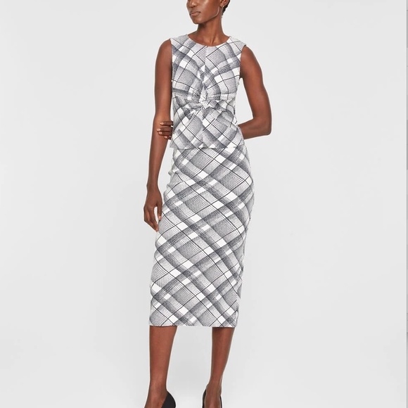 Printed Rib Skirt - Brand New - NEVER WORN - Blue Plaid Multi